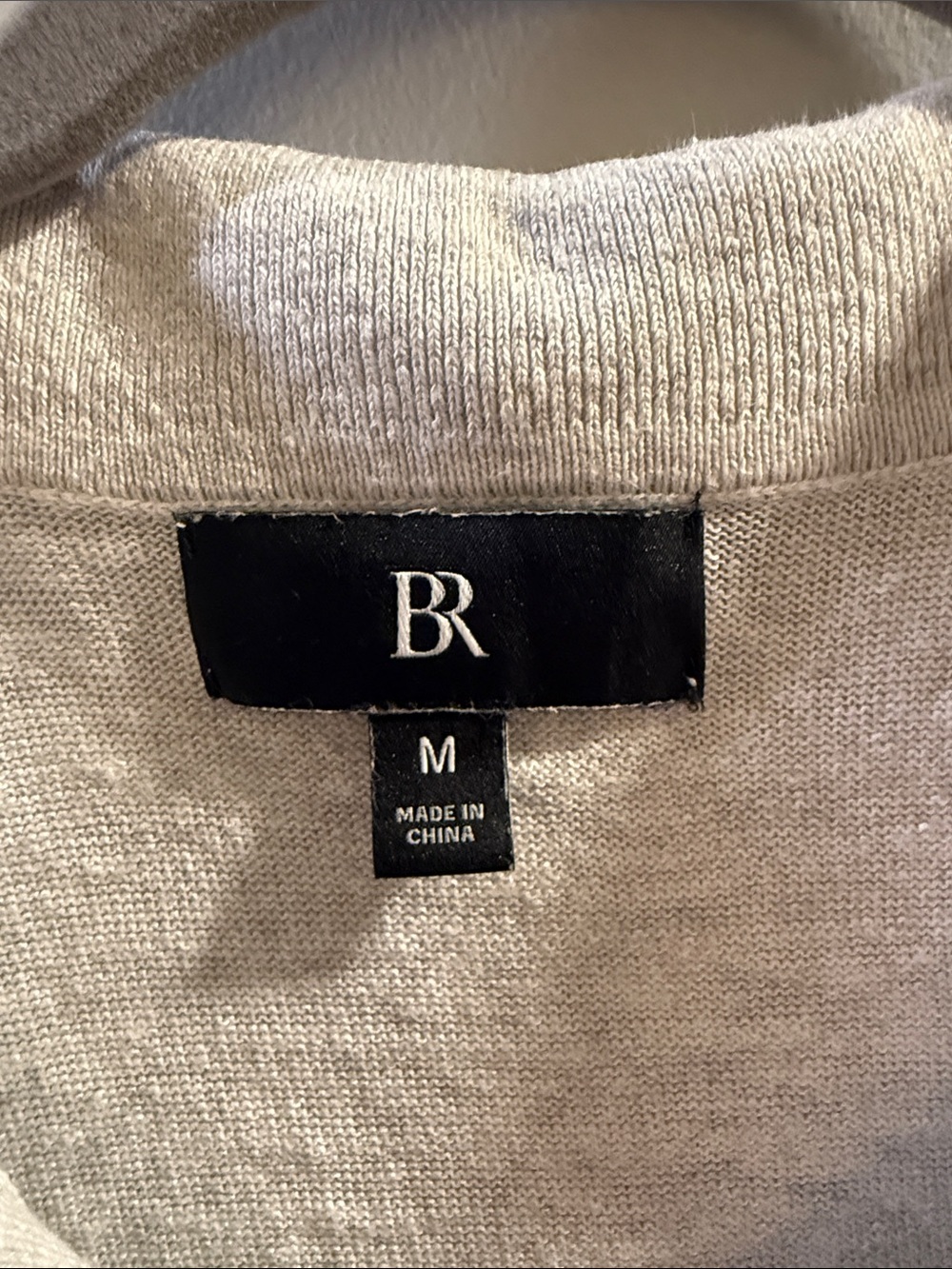 Banana Republic Men's Cotton liner Short Sleeve Polo - Light Beige Heather - Picture 2 of 3